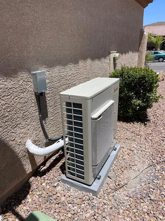 Residential air conditioning condenser unit in West Sacramento